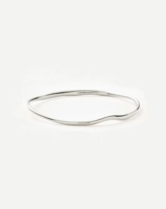 Molten Ripple Bangle | Silver Plated Bracelets Missoma