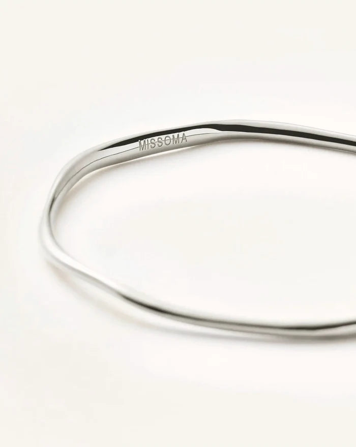 Molten Ripple Bangle | Silver Plated Bracelets Missoma