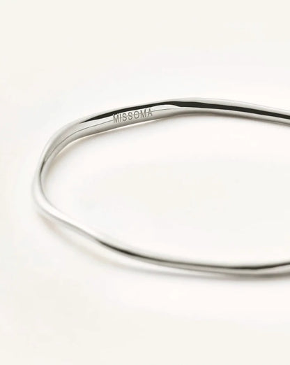 Molten Ripple Bangle | Silver Plated Bracelets Missoma