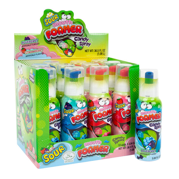 Mouth Foamer Sour Candy Spray - 12 Count
