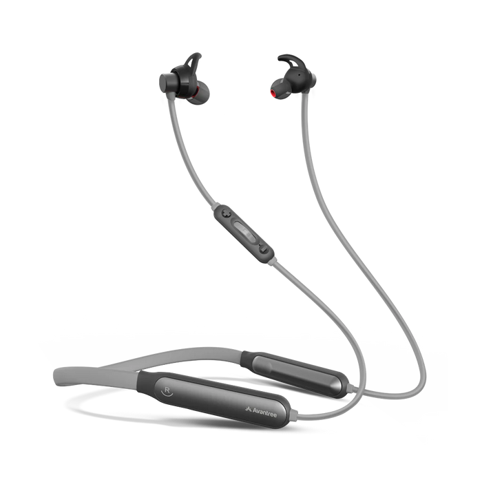 NB18 Neckband Bluetooth 5.0 Earbuds, Clear Dialogues and Enhanced Bass modes, 20 hours battery, extremely lightweight