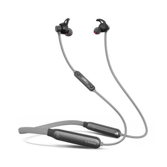 NB18 Neckband Bluetooth 5.0 Earbuds, Clear Dialogues and Enhanced Bass modes, 20 hours battery, extremely lightweight
