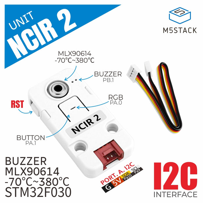 NCIR 2 Thermometer Unit (MLX90614) - m5stack-store