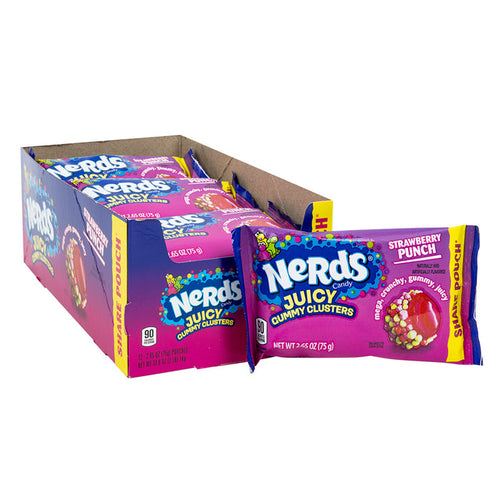 Nerds Share Size Strawberry Punch Juicy Gummy Clusters Candy - 12 Count
