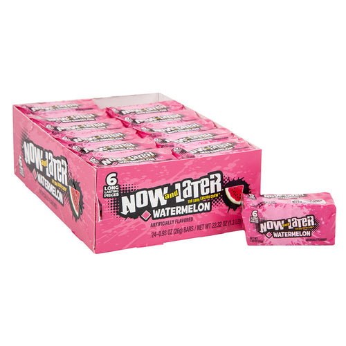 Now and Later Watermelon Candy - 24 Count