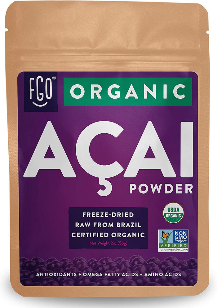 Organic ACAI Powder (Freeze-Dried) Resealable Kraft Bag 100% Raw Antioxidant Superfood Berry From Brazil - Eco Trade Company