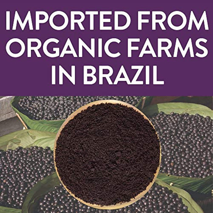 Organic ACAI Powder (Freeze-Dried) Resealable Kraft Bag 100% Raw Antioxidant Superfood Berry From Brazil - Eco Trade Company
