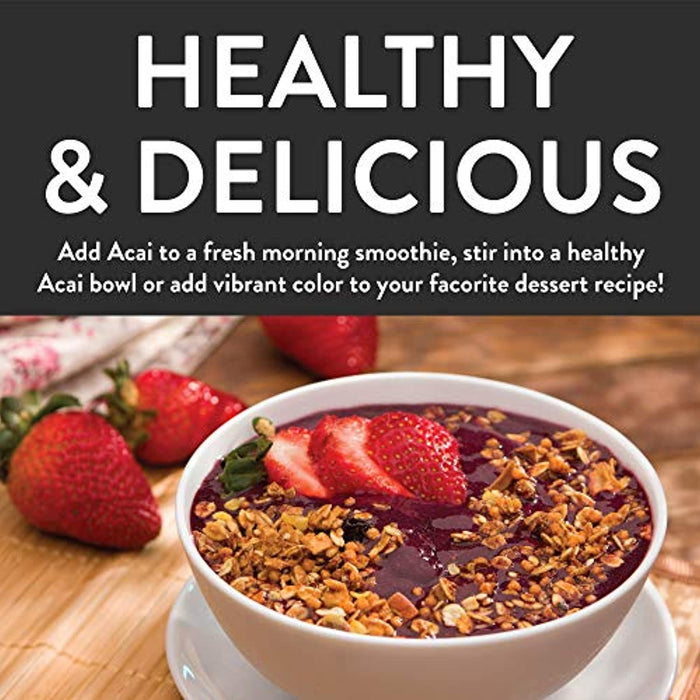 Organic ACAI Powder (Freeze-Dried) Resealable Kraft Bag 100% Raw Antioxidant Superfood Berry From Brazil - Eco Trade Company