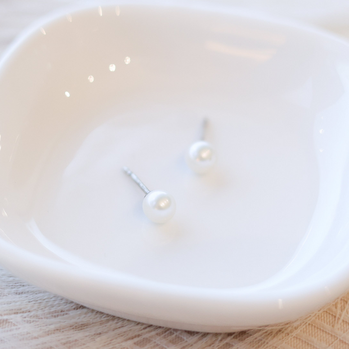 Pearl Solitaire Earrings