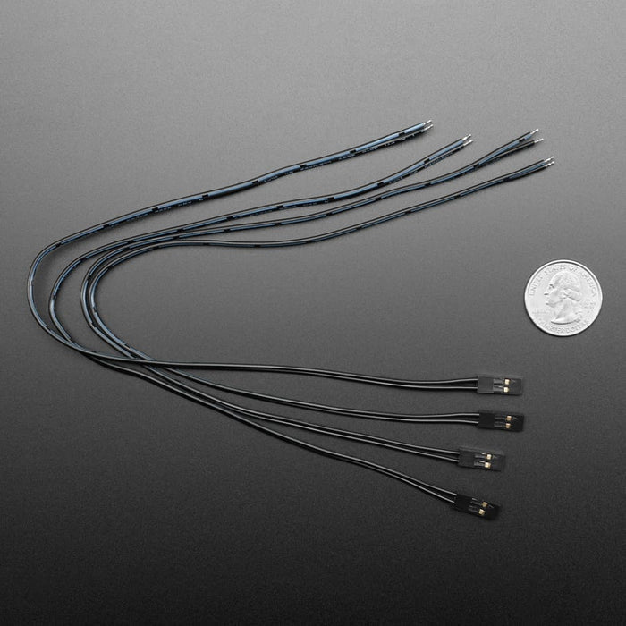 Pig-Tail Cables - 0.1" 2-pin - 4 Pack by Adafruit - The Pi Hut