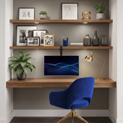 Pneumatic Arm Single Ultrawide Upside Down Monitor Mount - 17" to 32" Screens