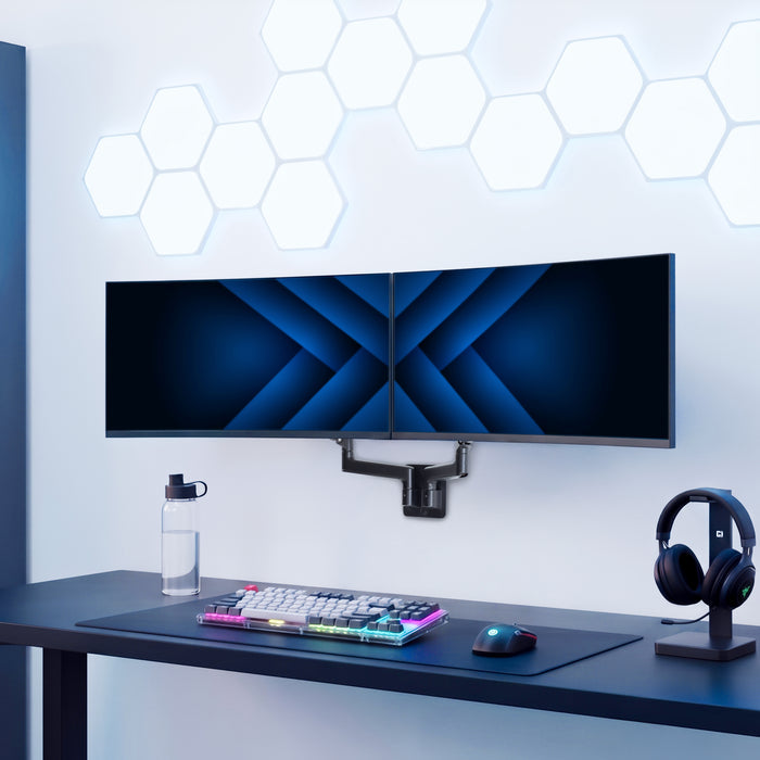 Premium Dual Arm Ultrawide Monitor Wall Mount - Up to 45" Screens