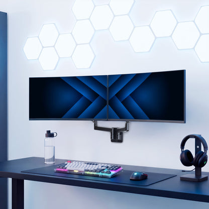 Premium Dual Arm Ultrawide Monitor Wall Mount - Up to 45" Screens