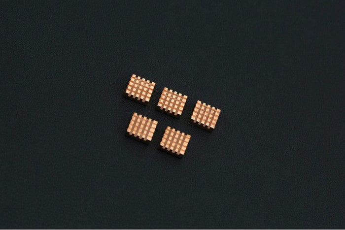 Pure Copper Heatsink Pack (5 Pieces) by The Pi Hut - The Pi Hut