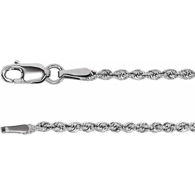Rope Chain 1.85mm Sterling Silver 20" w/ Lobster Clasp
