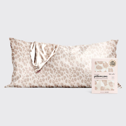KITSCH Leopard King Satin Pillowcase 2 Pack — hero view