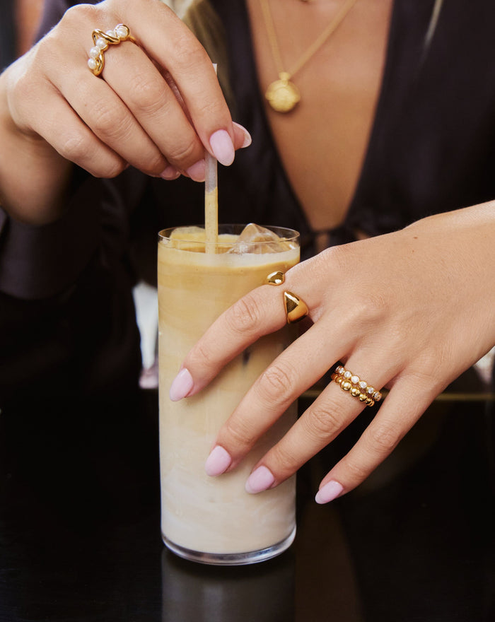 Savi Sculptural Open Stacking Ring | 18ct Gold Vermeil Rings Missoma