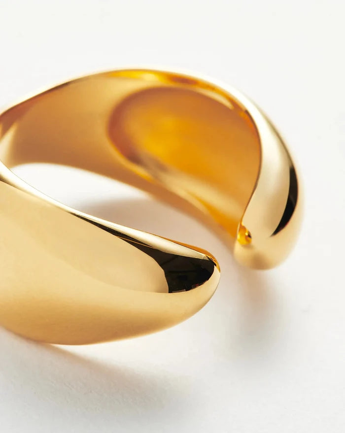 Savi Sculptural Open Stacking Ring | 18ct Gold Plated Rings Missoma