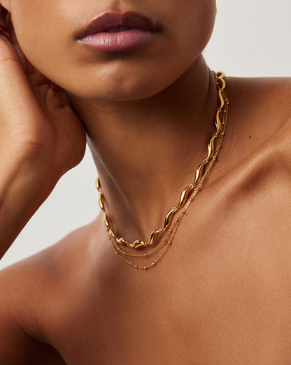 Savi Signature Link Chain Necklace | 18ct Gold Plated Necklaces Missoma