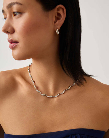 Savi Signature Link Chain Necklace | Silver Plated Necklaces Missoma