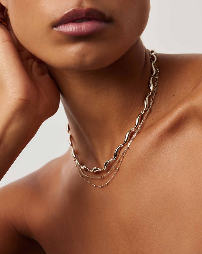 Savi Signature Link Chain Necklace | Silver Plated Necklaces Missoma