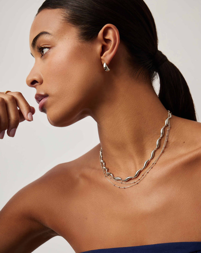 Savi Signature Link Chain Necklace | Silver Plated Necklaces Missoma