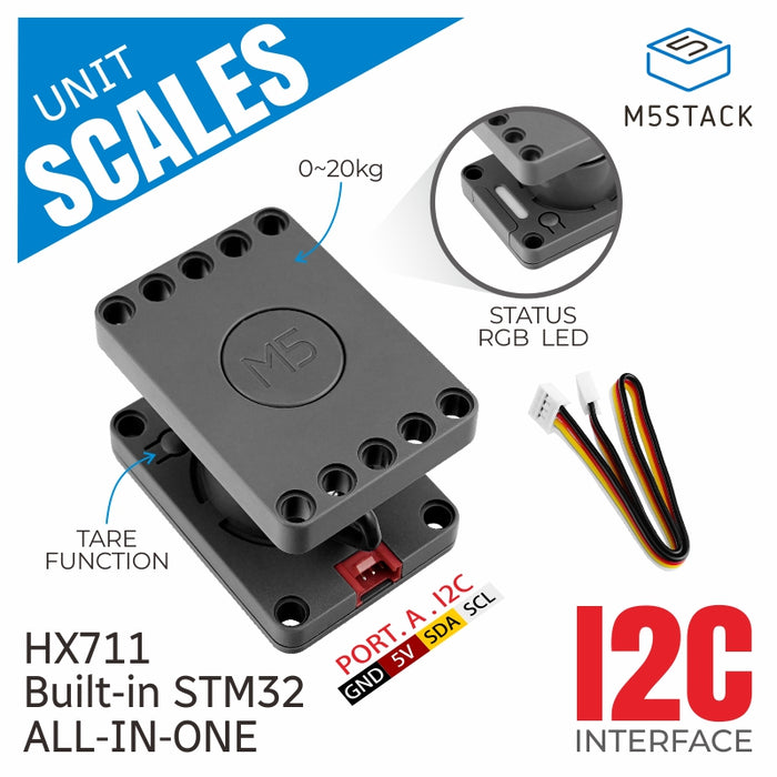 Scales Unit with 20kgs Range (HX711) - m5stack-store