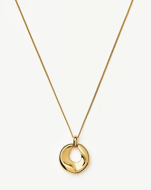 Sculptural Ridge Molten Pendant Necklace | 18ct Gold Plated Necklaces Missoma