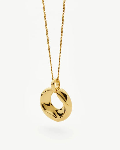 Sculptural Ridge Molten Pendant Necklace | 18ct Gold Plated Necklaces Missoma