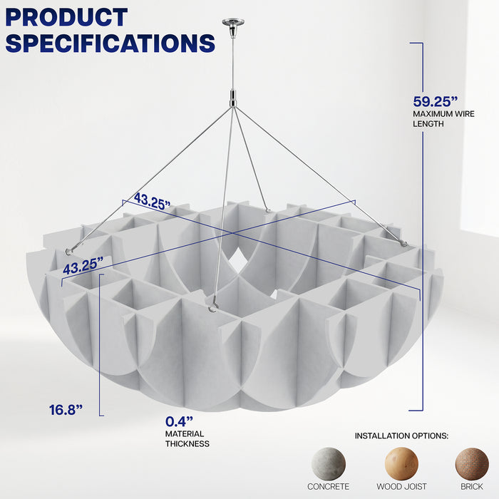 Semi Circle Acoustic Ceiling Panel
