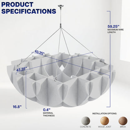 Semi Circle Acoustic Ceiling Panel