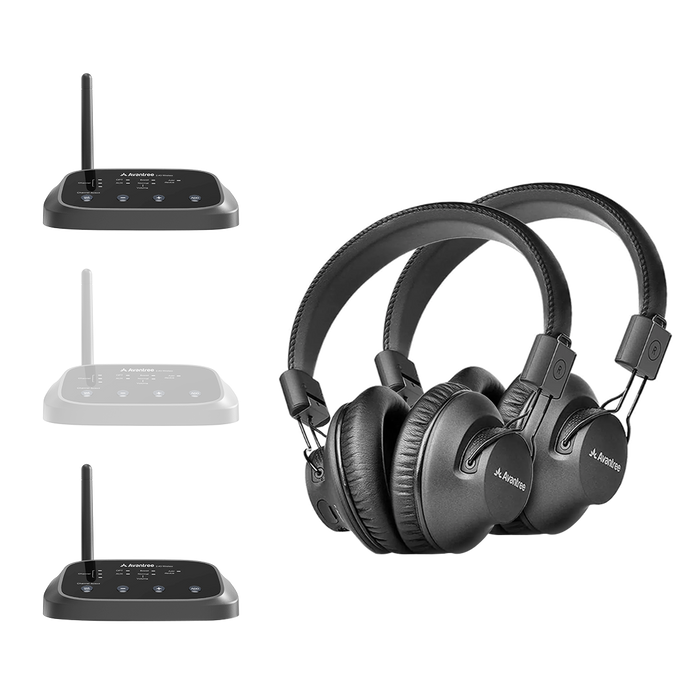 Shift Wireless Home Entertainment System. Multi-Channel Switchable Wireless TV headphone Set, ideal for multiple TVs