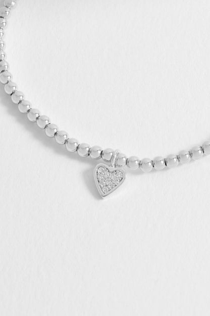 Sienna Beaded Pave Heart Bracelet