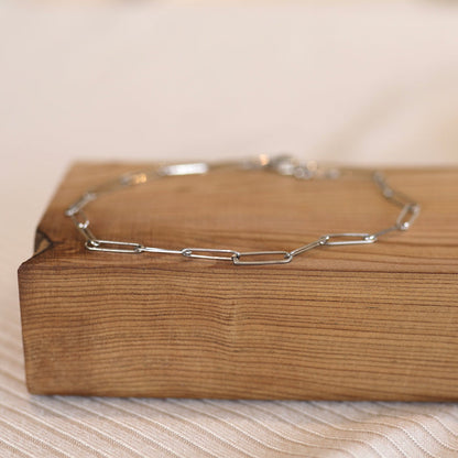 Silver Petite Paperclip Bracelet
