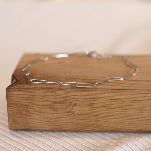 Silver Petite Paperclip Bracelet