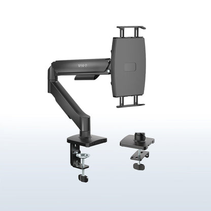 Single Mechanical Arm Desk Mount for Tablets, 2-in-1 Laptops, Portable Monitors