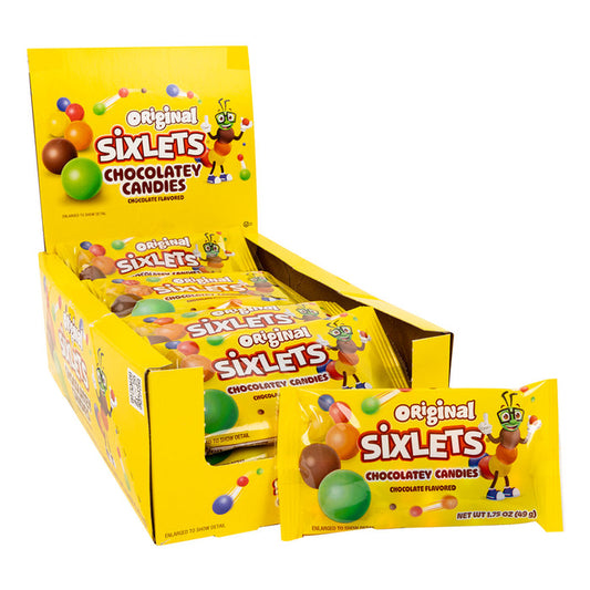 Sixlets Original Chocolatey Candy Bags - 24 Count