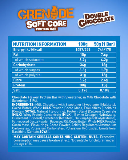 Soft Core Double Chocolate Protein Bar