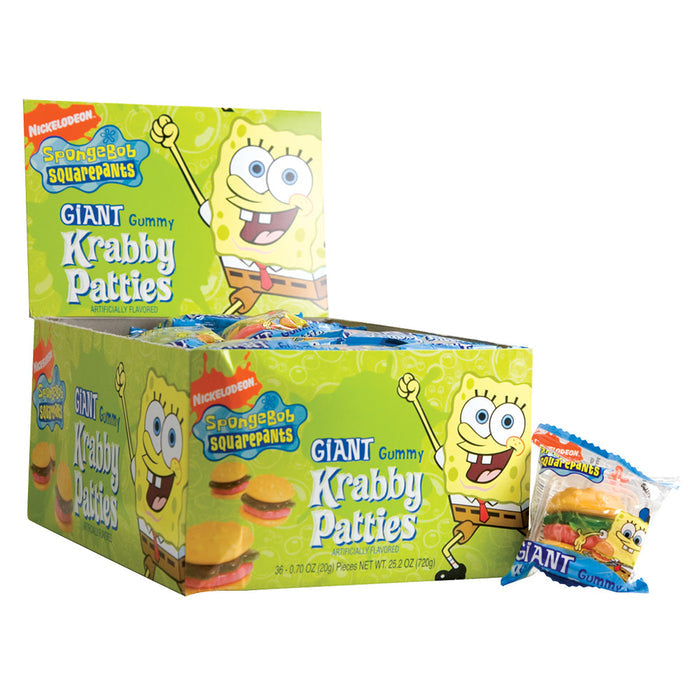 Spongebob Squarepants Giant Gummy Krabby Patties - 36ct