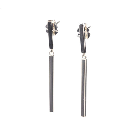 Sterling Silver Bar Dangle Earrings