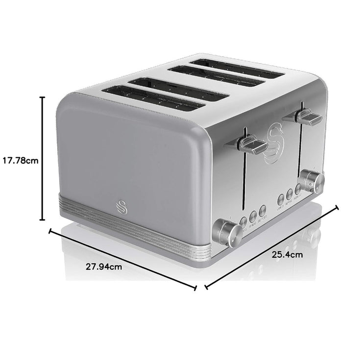 SWAN ST19020GRN Retro 4 Slice Toaster