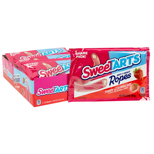 SweeTARTS Tangy Strawberry Rope Candy - 12 Count