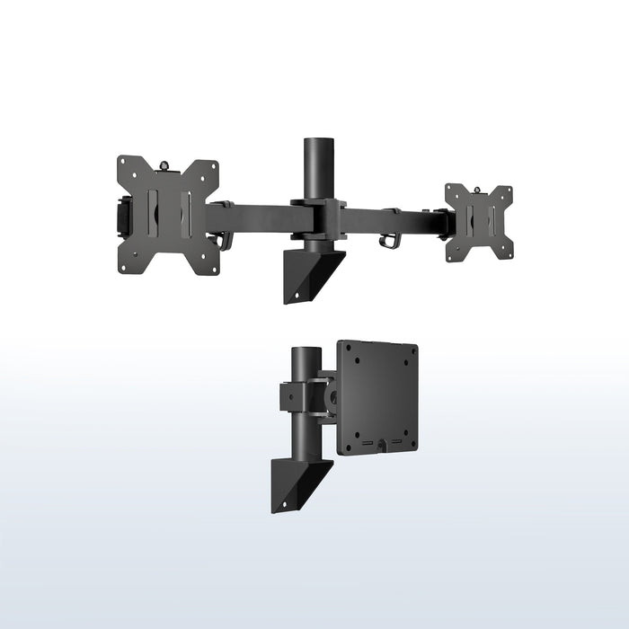Telescoping Dual Monitor Wall Mount + Single Ultrawide Monitor Wall Mount