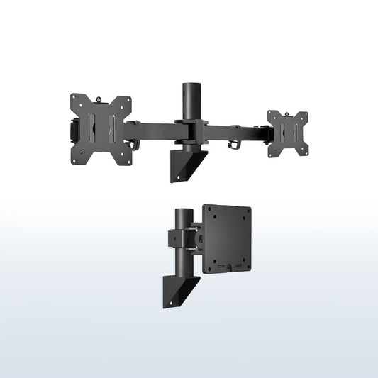 Telescoping Dual Monitor Wall Mount + Single Ultrawide Monitor Wall Mount