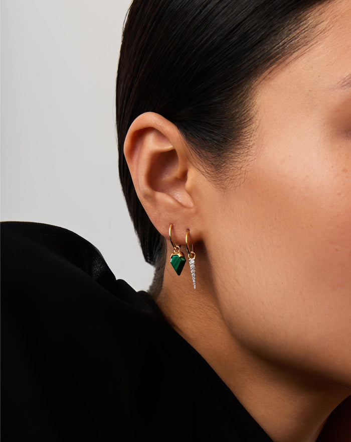 Shield & Spike Charm Hoop Earring Set | 18ct Gold Vermeil Layering Sets Missoma