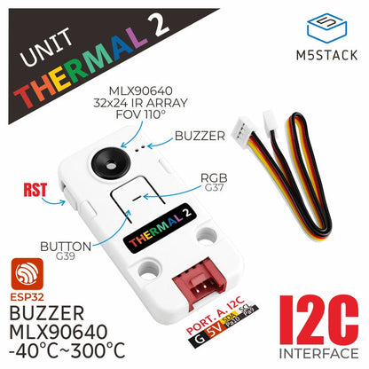 Thermal Camera 2 Unit (MLX90640) -110 Degree FoV - m5stack-store