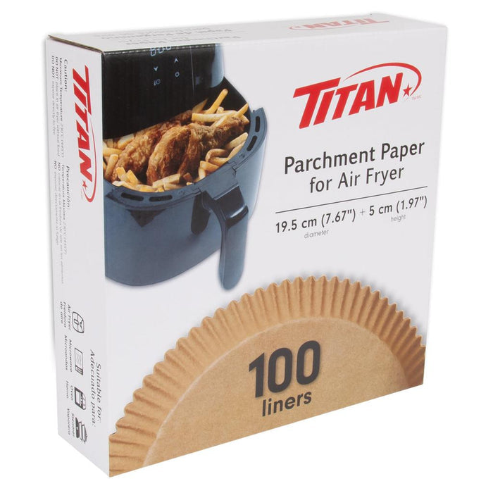 Titan Non-stick Paper Liners for Air Fryer 100 Units / 19.5 cm / 7.6 inches -462113 Ebuystt