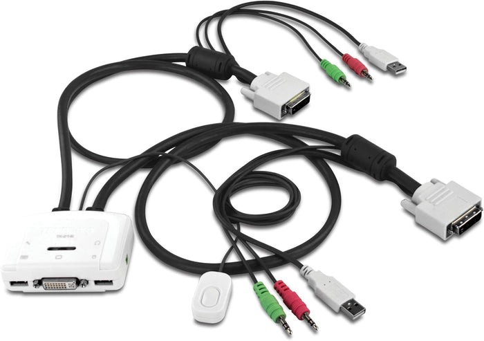 TRENDnet 2Port DVI USB KVM Switch And Cable Kit With Audio TK-214i