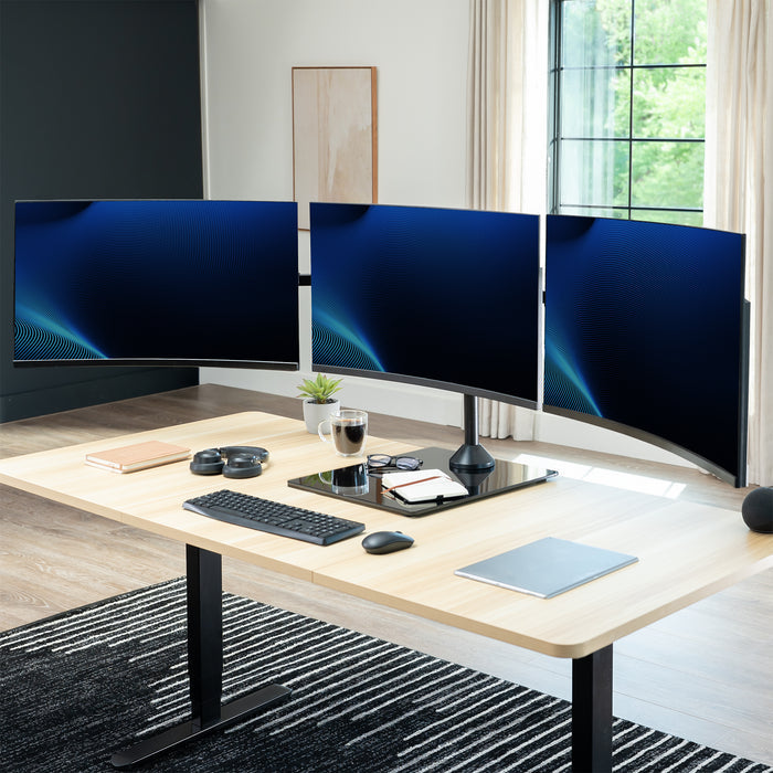 Triple Monitor Desk Stand - 13” to 32" Screens