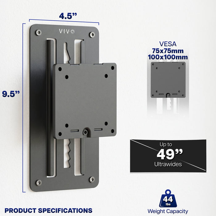 Ultrawide Monitor Wall Mount Bracket - Up to 49" Screens